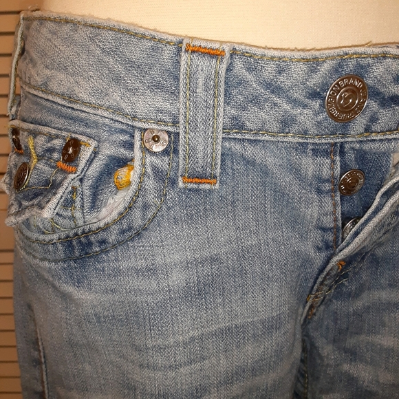 True Religion "Destroyed" Style with Orange & Yellow Stitching "Joey Jean" - Picture 9 of 14